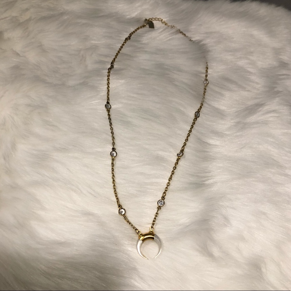 Elizabeth Stone Gold Horn Necklace ✨